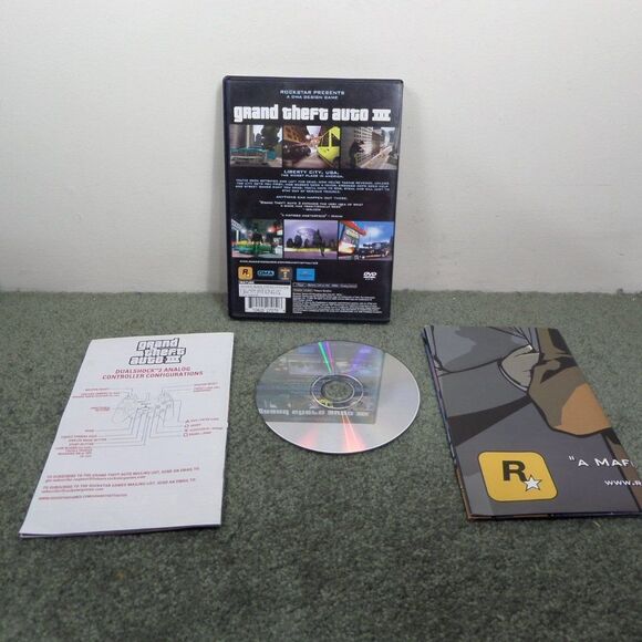 Grand Theft Auto 3 for the Playstation 2 Complete in box Tested and Working Blac - Picture 2 of 2